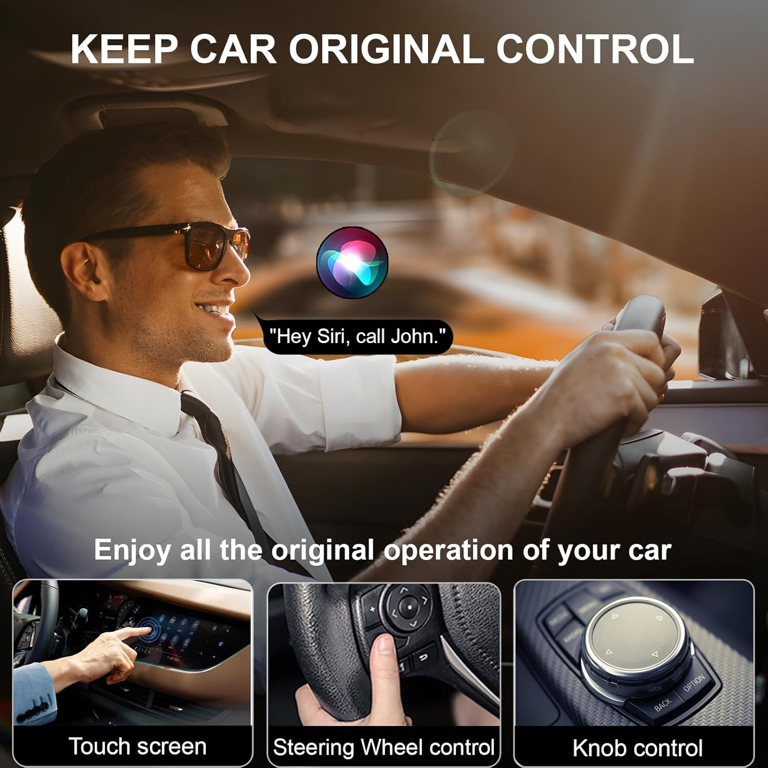 Tesansi Wireless Carplay Adapter for Iphone (2025 Full Upgraded) Audio Reactive Lighting Design for Apple and Android Carplay Dongle, Bluetooth Connection Plug and Play, Mini Size USB Type-A & Type-C image number 2