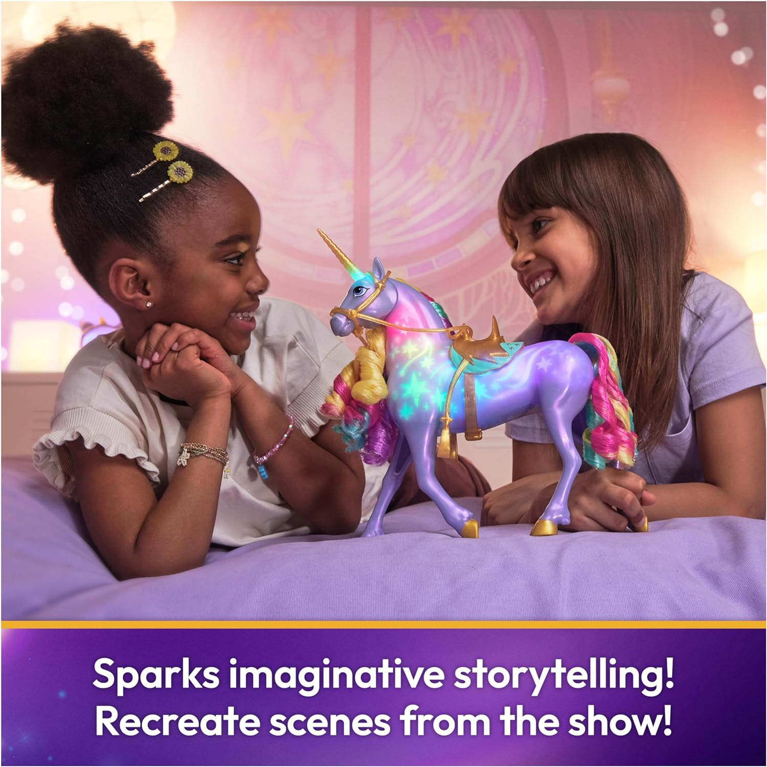 Unicorn Academy, Interactive Rainbow Light-Up Wildstar Unicorn Toy with Lights, Sounds & Music, Dolls & Unicorn Toys for Girls Ages 4 and Up image number 4