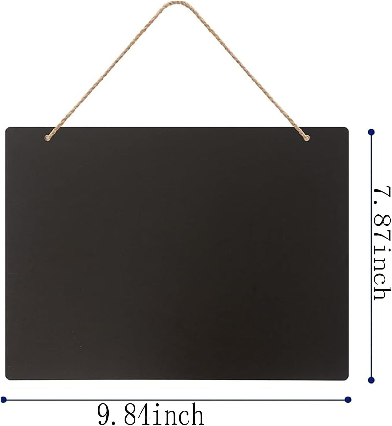 2 Hanging Chalkboard Signs, Large 9.84X8 Inch - Double Sided | Standard Chalk and Other Side for Liquid Chalk Markers - Memo Message Sign - Mini Chalkboard for Home, Party, Store, Office, Garden image number 5