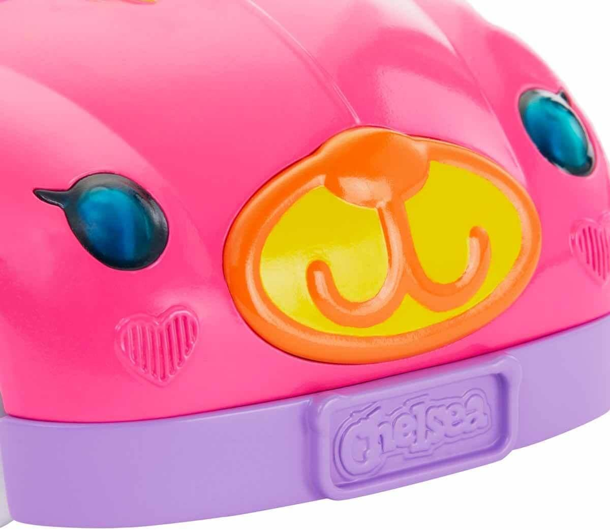 Barbie Chelsea Doll & Toy Car Set with Bear-Themed Convertible & Teddy Bear Accessory, Blonde Small Doll Wears Removable Skirt & Shoes image number 2