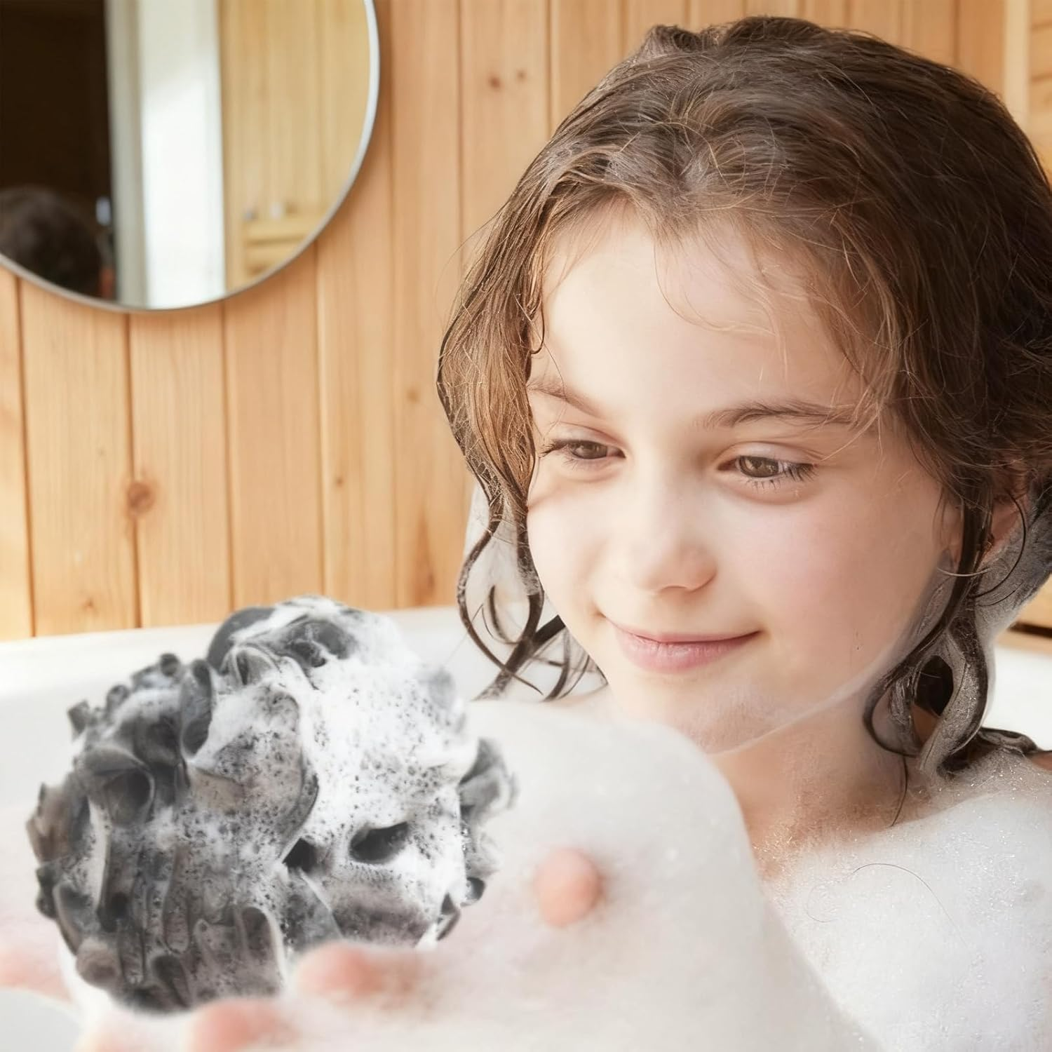 Shower Puff, Exfoliating, Soft Texture+Bathroom Bodbath Sponges for Shower, Daily Cleansing+Women, Men, Daily Users, Skincare Enthusiasts+Gentle on Skin, Durable, Lathers Well(10Pcs Set) image number 3