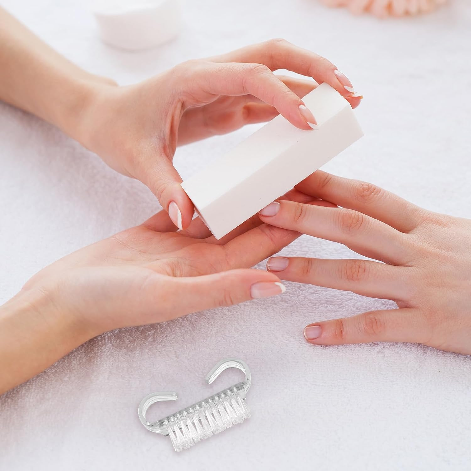 4 Pack Handle Grip Nail Brush,Hand Fingernail Scrub Cleaning Brushes for Toes and Nails Cleaner (Clear) - Clear image number 6