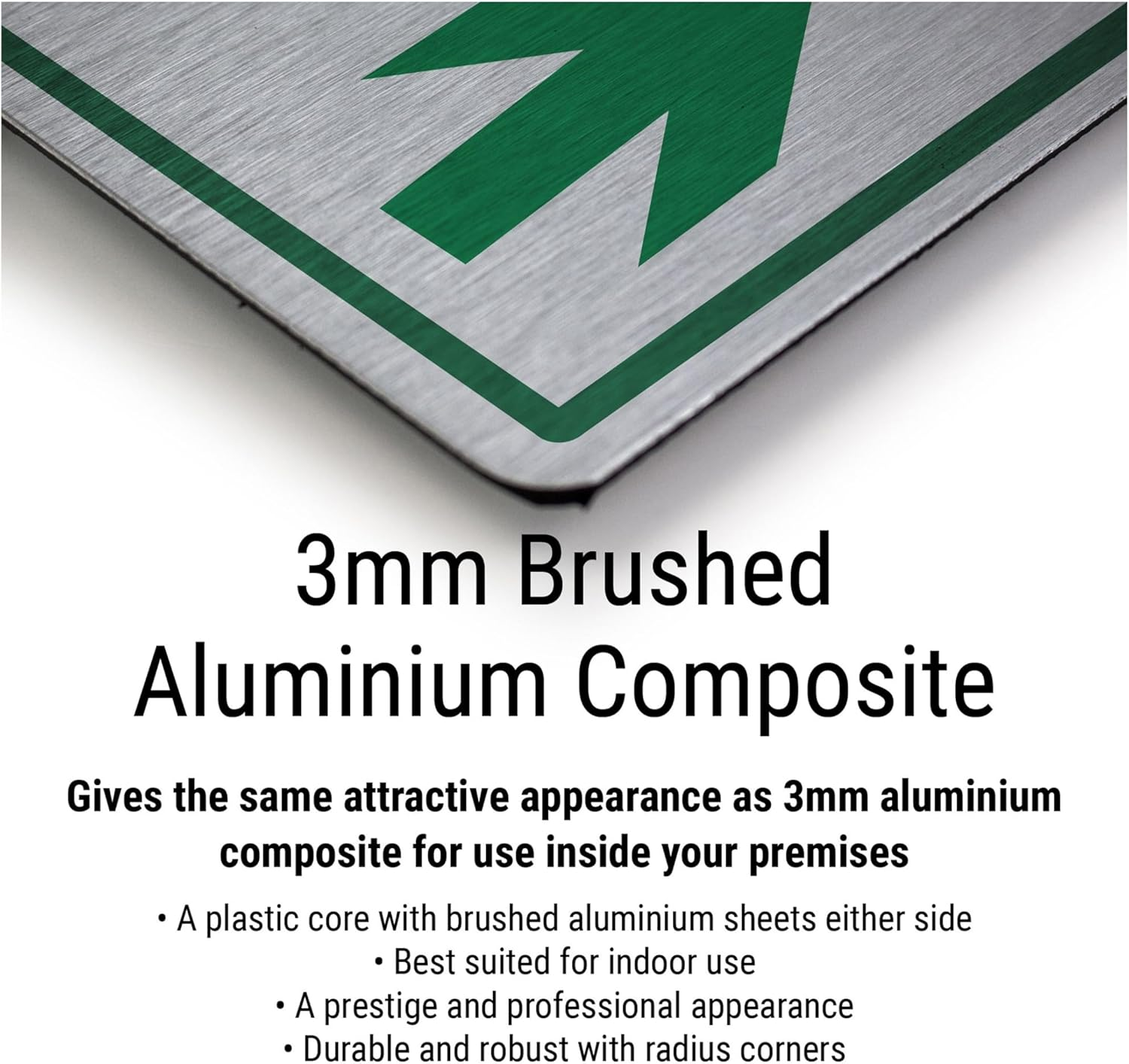 V Safety Think Green Turn off Water Taps Tightly after Use Safety Sign 100Mm X 100Mm 3Mm Brushed Aluminium Composite image number 2