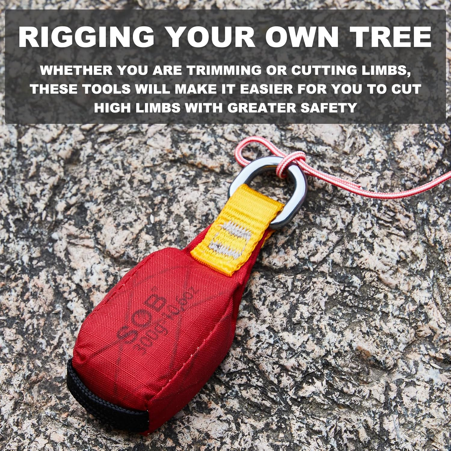 SOB Outdoor Throwing Bag for Arborists and Climbing - Pack of 2 with D-Ring, Multipurpose Bag for Rocks and Trees (Climbing Sandbag)