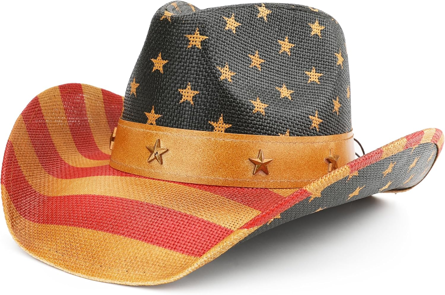 Unisex American Flag Cowboy Hat USA Falg Patriotic 4Th of July Parade Western Cowgirl Hat