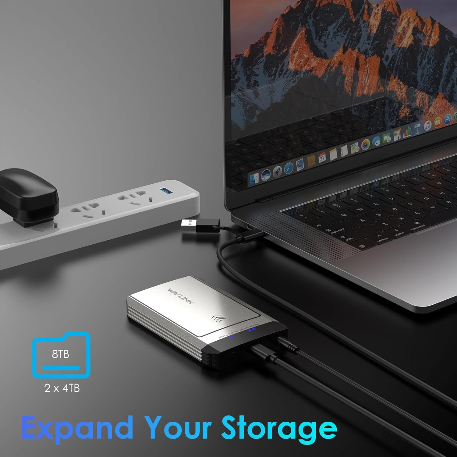 WAVLINK Nvme Cloner, M.2 Cloner Dual-Bay Offline Clone Tool-Free, 20Gbps M.2 Duplicator with Heat Dissipation, Nvme Enclosure for Ssds Pcie Sizes 2230/2242/2260/2280, Supports Nvme and SATA, up to 8TB image number 4