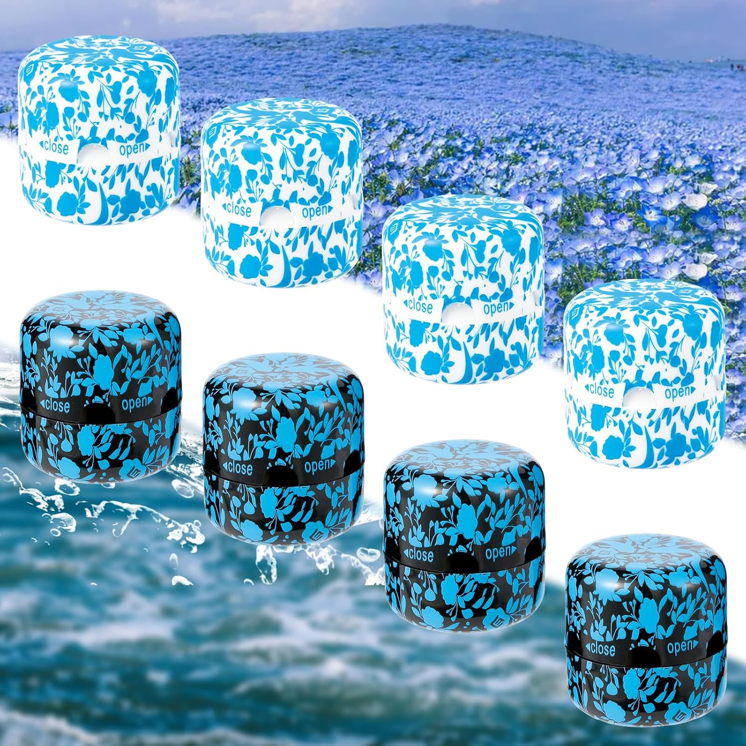 Eco-Fused Deodorizing Pods for Sneakers, Lockers, Gym Bags - 8 Pack - Shoe Deodorizer - Also Great for Homes, Offices and Cars - Easy Twist Lock/Open Mechanism - Ocean Fresh/Linen Scent - Pod Ocean+Linen - 8 Pack image number 2