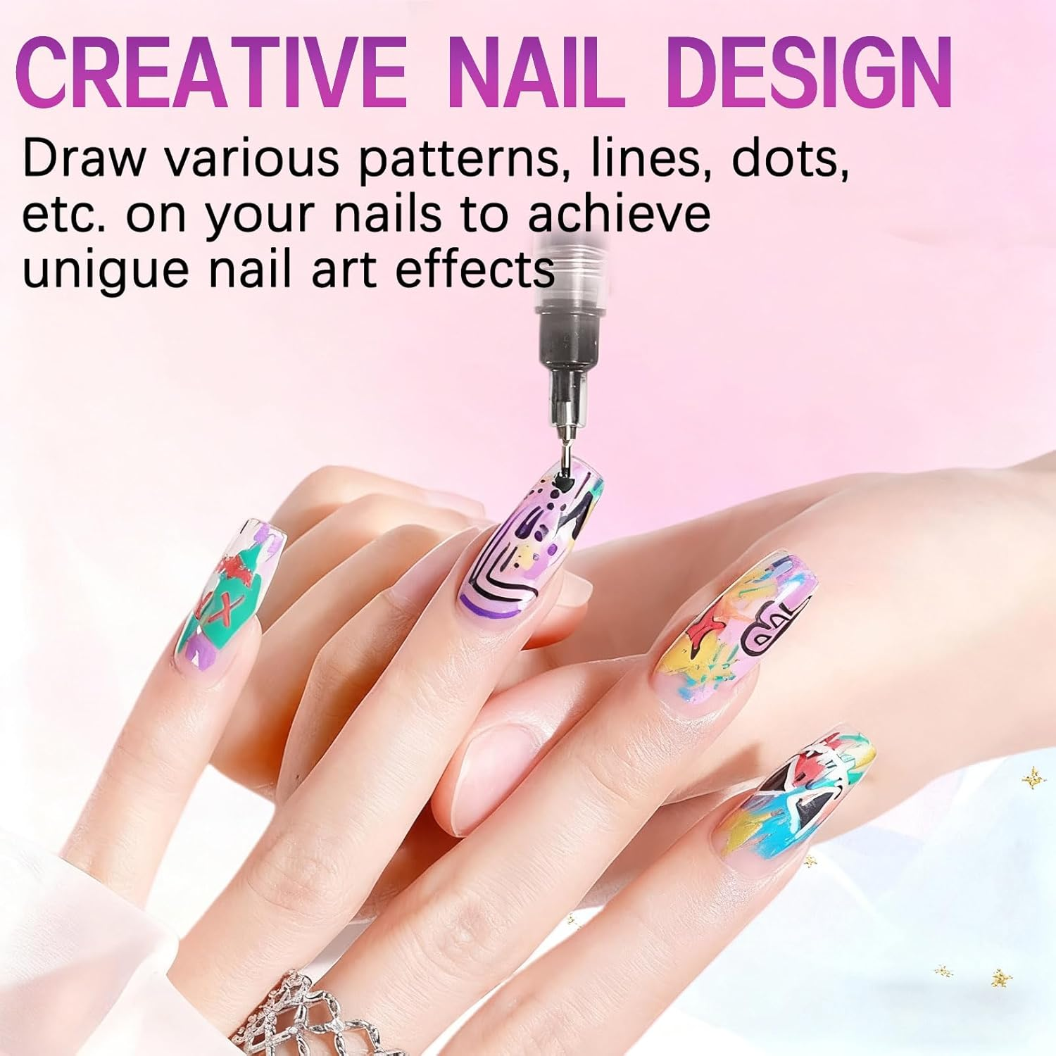 12 Colors Nail Art Pens Set, 2025 New Nail Art Markers for Gel Nails, Nail Point Graffiti Dotting Pen Drawing Painting for DIY Nail Art Beauty Adorn Manicure Tools