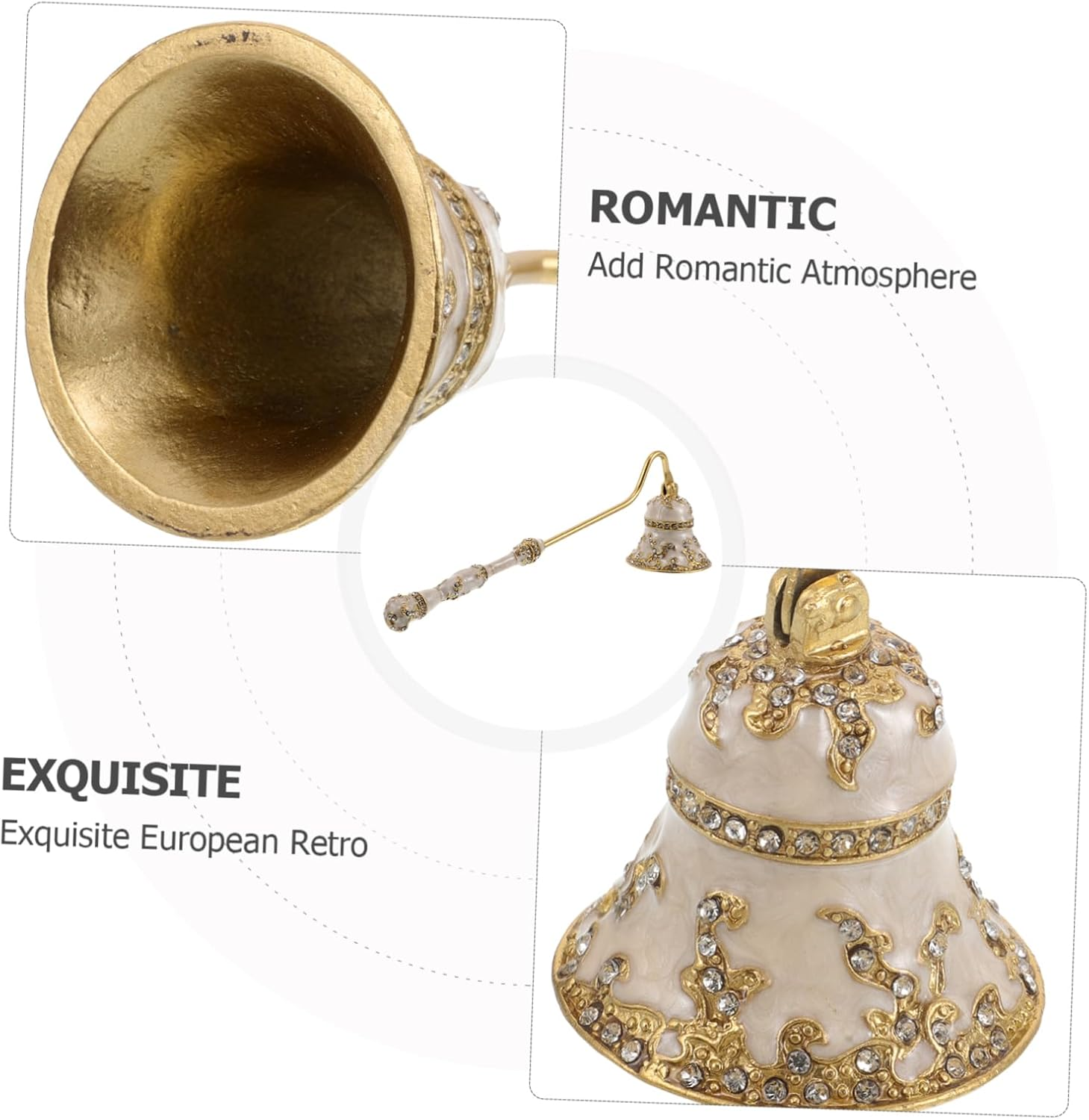 DECOMELODY Vintage Candle Snuffer Handheld Wick Extinguisher for Aromatherapy Home Hotel Restaurant Decor image number 1