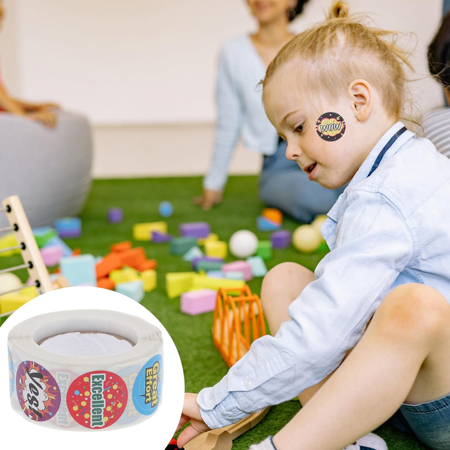 1 Roll Reward Stickers Scratch and Sniff Stickers Teacher S Encouraging Student Kids Reward Vinyl S Teacher Supplies Cell Phone Paper Child - As Shown 2 image number 6