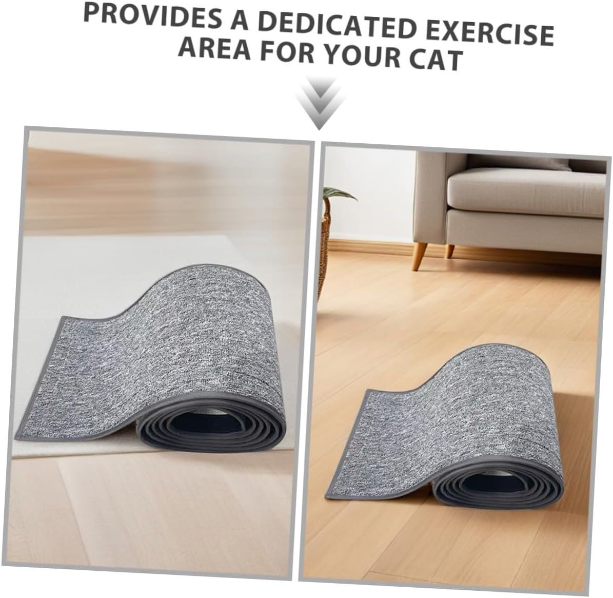 Ifundom Cat Exercise Running Wheel Mat Kitten Scratch Mat Replacement Carpet for Cat Exercise Wheel Non-Slip Large Treadmill Pad for Indoor Kitten L Size image number 2