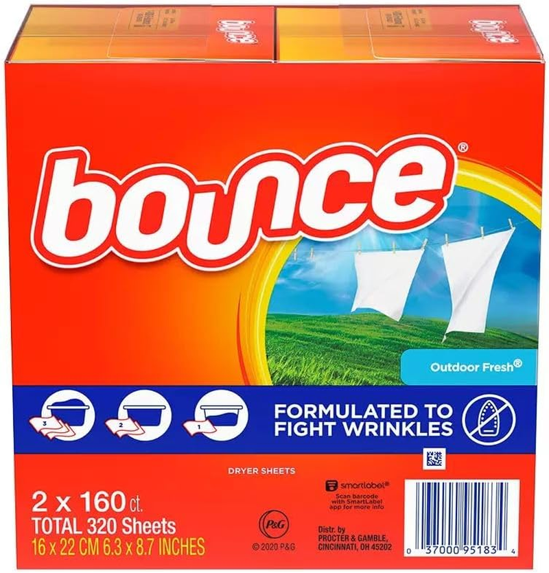Bounce Dryer Sheets (320 Sheets), 320Count