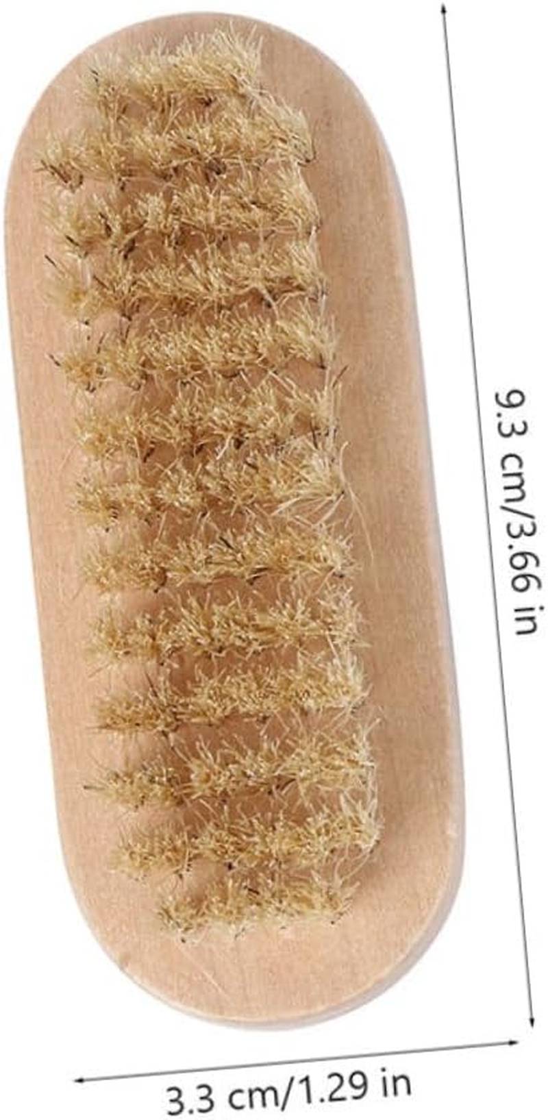 Healvian 4Pcs Wooden Bristle Nail Cleaning Brush for Manicure and Pedicure Soft but Firm Double Sided Fingernail Cleaner Portable Nail Art Tool for Home Bathroom Travel and Pet Paw Care