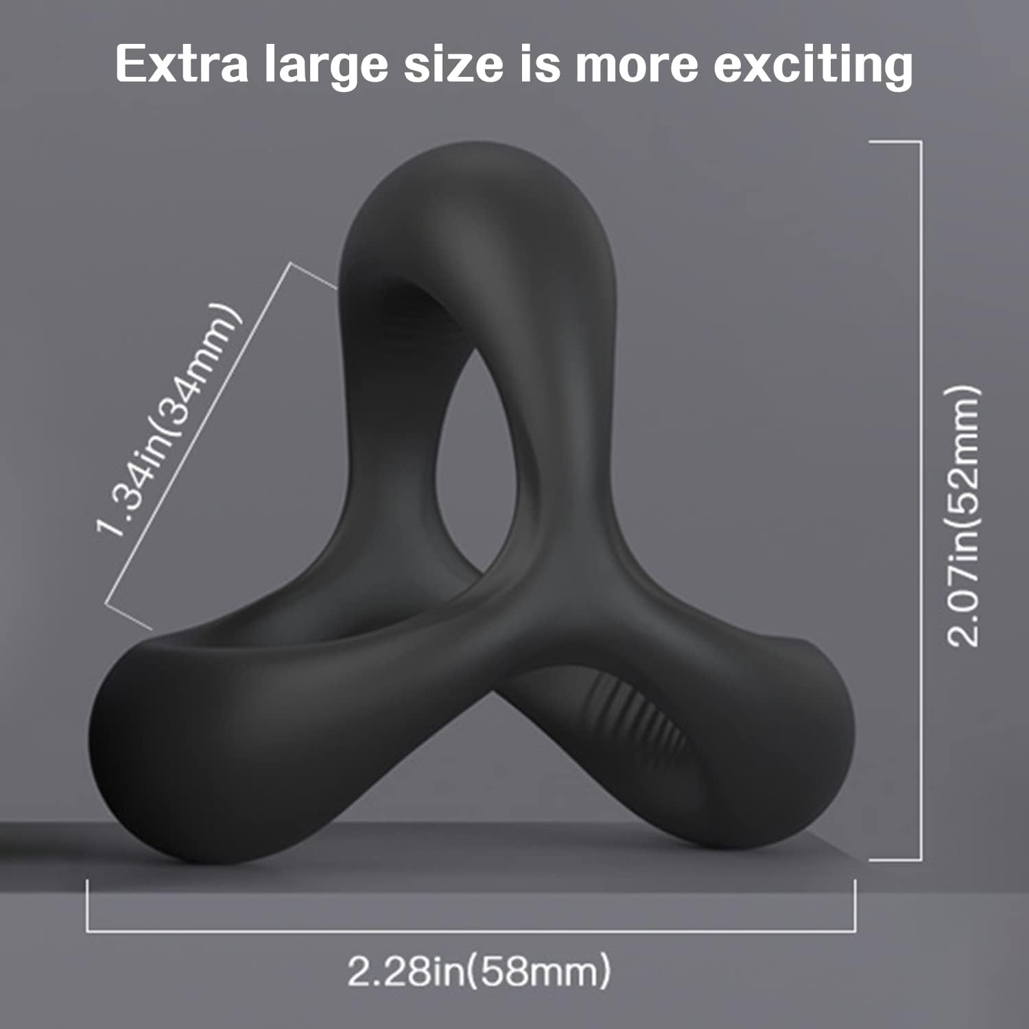 Triangle Design Delay Ring for Training Ring Men Men'S Training Ring Silicone Delay Ring Clock Ring, Durable Soft Adult Toy Enlarge Long Lasting Extension Ring