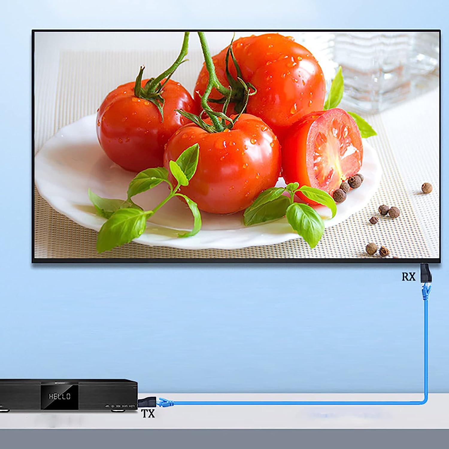 2Pack HDMI Extender, Tunghey HDMI to RJ45 Network Cable Extender Converter Repeater over Cat 5E / 6 1080P up to 30M Extender for HDTV PS4 STB 4K 2K image number 1