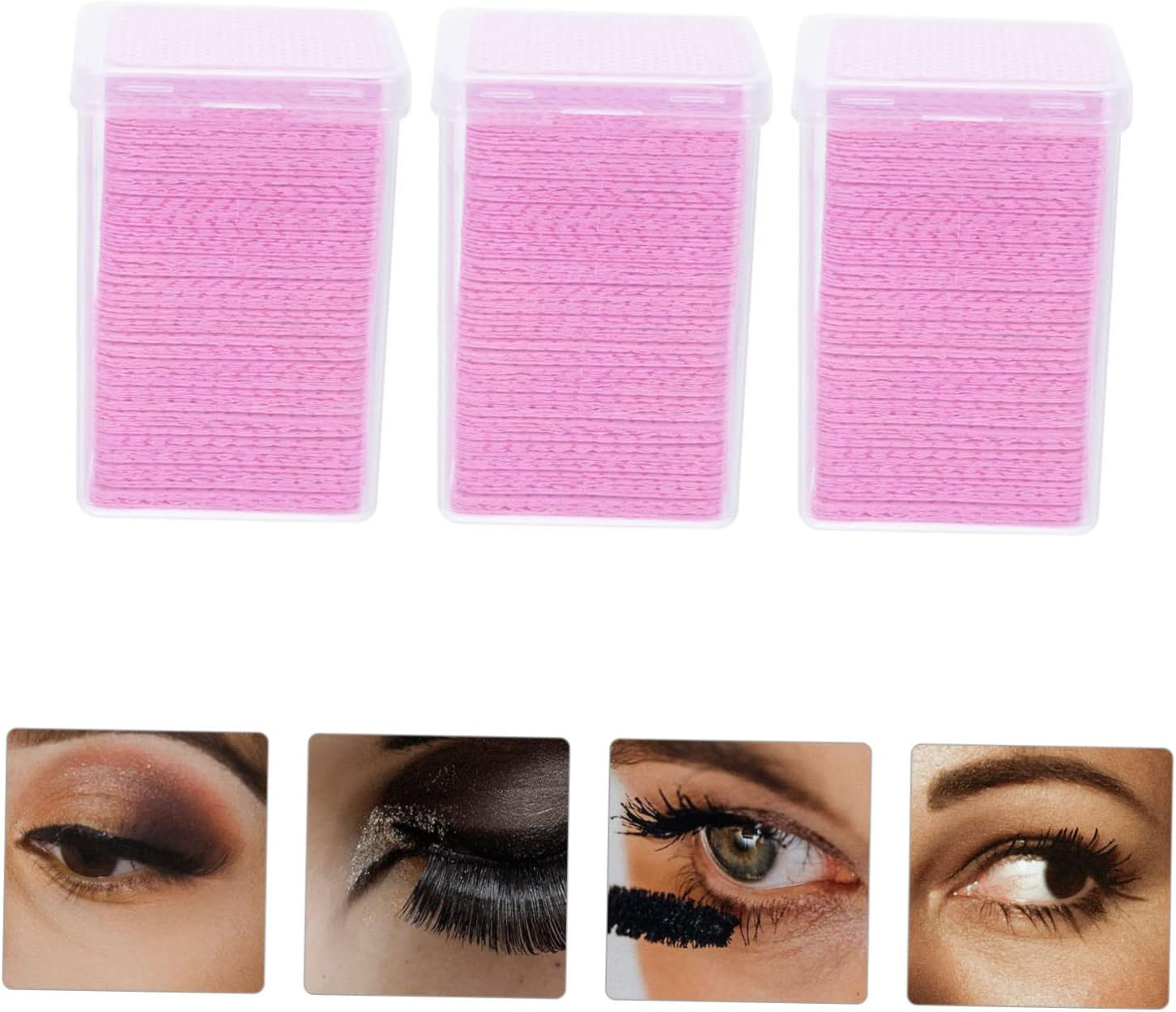 PLAFOPE Travel 600Pcs Lash Extension Glue Wipers Easy to Carry No Dregs No Chips for Business Trips Vacations image number 2