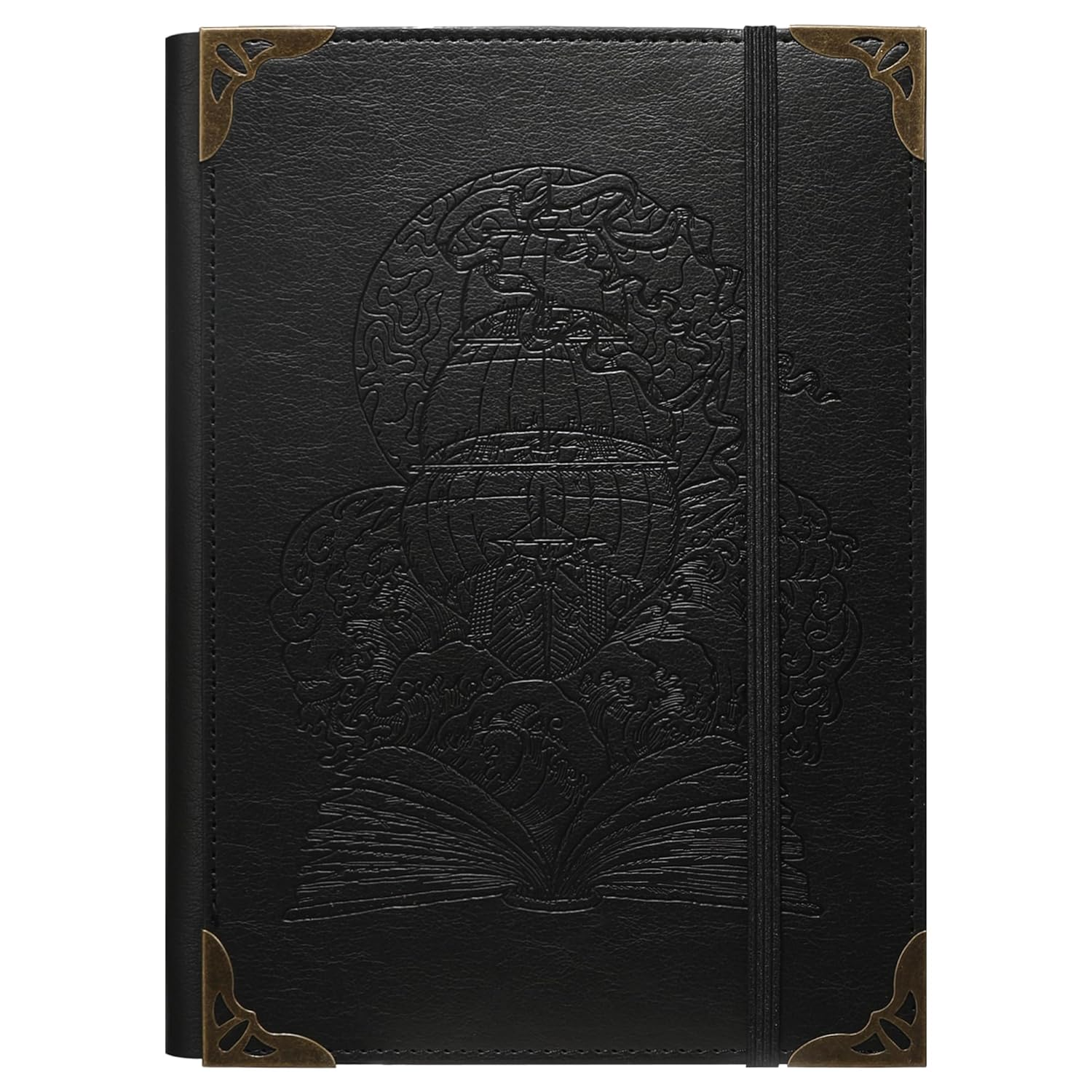 TIEFOSSI A5 Binder 6 Ring Notebook for Women Men, Hardcover PU Leather Journal, Vintage Ship Journal, College Ruled Notebook for School, Planner, Travel, Work, Organizer image number 5