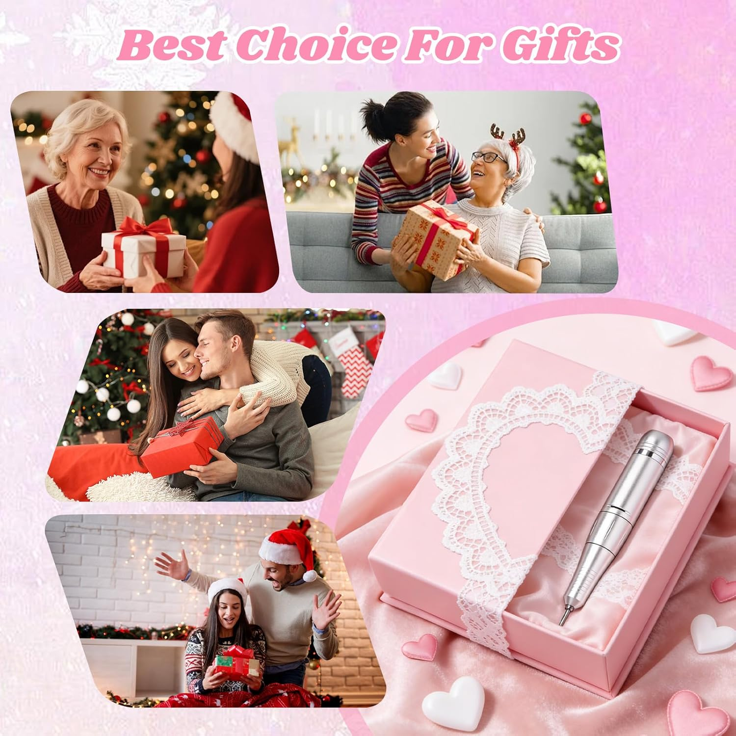 Vautvis Electric Nail File, Nail Cutter for Gel Nails, 2-In-1 Professional Electric Nail Cutter, 45000 Rpm, Manicure Set, Electric Nail File, Gel Nails and Acrylic Nails image number 2