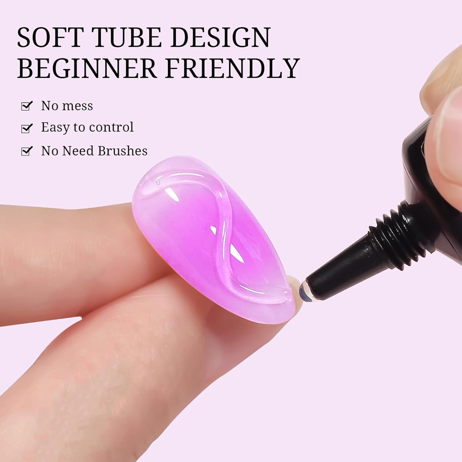 3D Nail Gel for Nail A-Rt, 15Ml Sculpting Gel Nails Glue for Nails Charm, No Wipe Clear Sculpting Ge-L Polish, 5D Embossed Candy Molding Ge-L N-Ail Decoration, 4 in 1 No Wipe Glue for Drawing,Molding image number 2