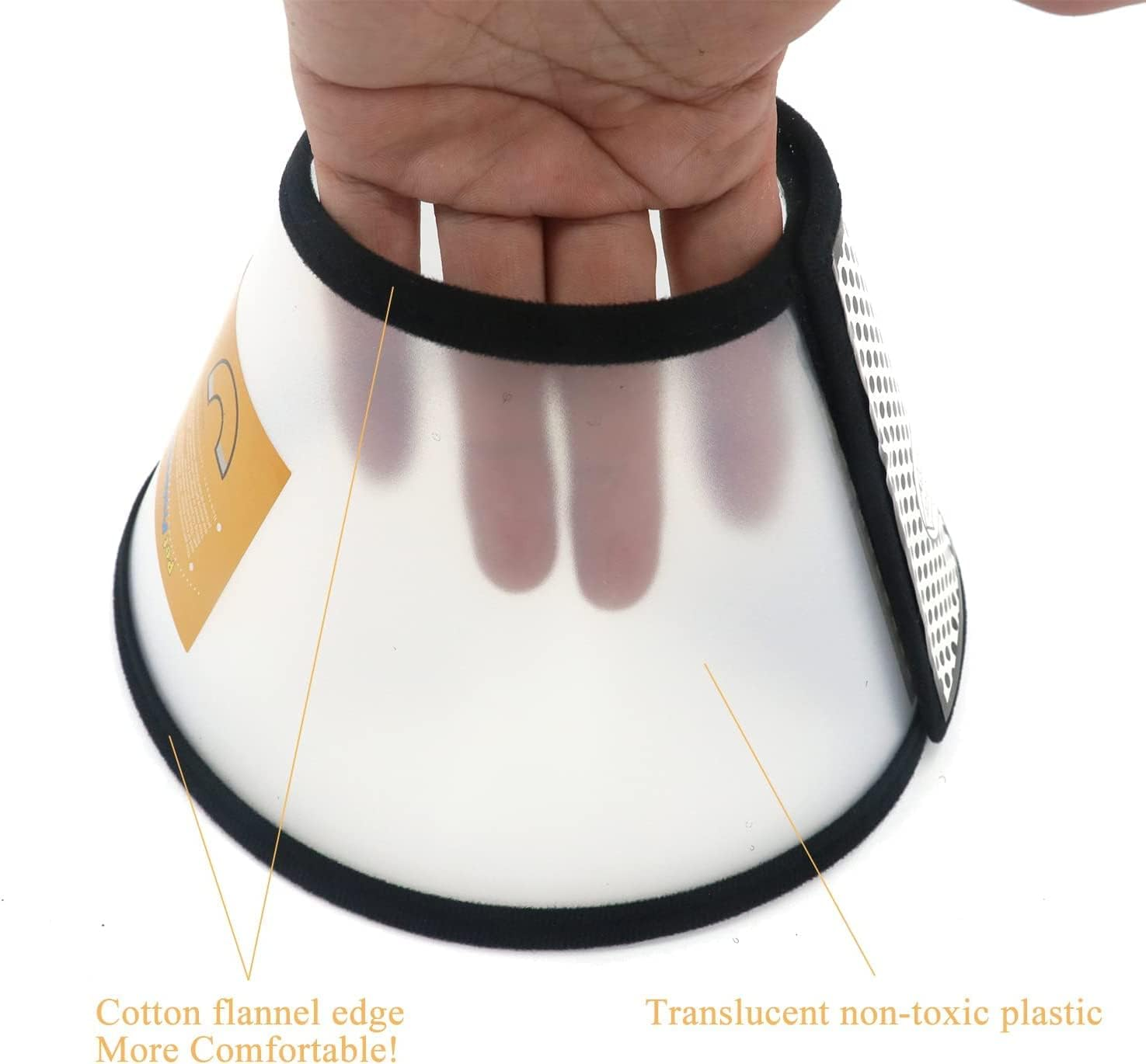 2PCS Dog Conical Collar Soft, Cat Cone Collar for Anti-Bite Anti-Licking Wound Healing after Surgery, Reusable Dog Recovery Collar, Adjustable Cone Collar for Large Medium Small Sized Dogs (23-27Cm)