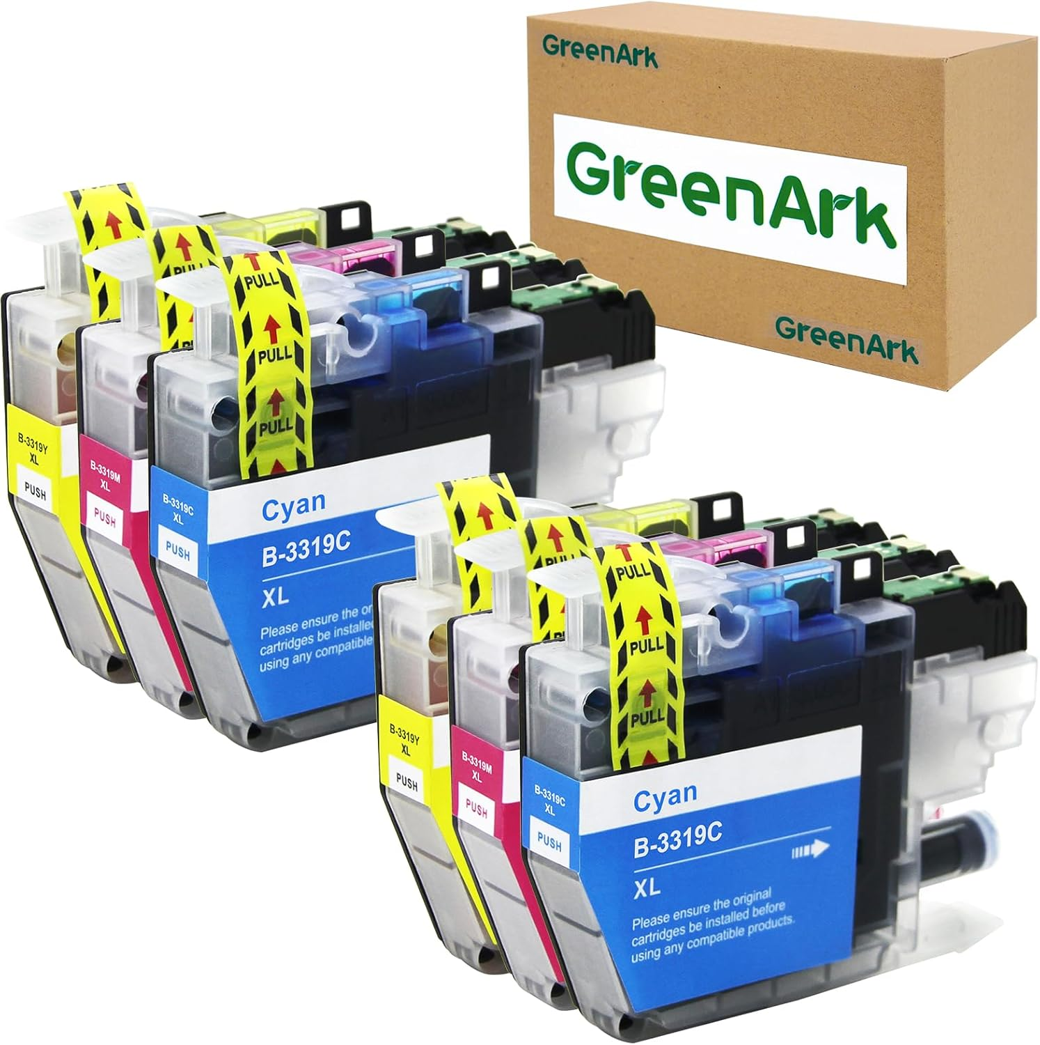 Greenark LC3319XL Ink Cartridges Replacement for Brother LC 3319XL LC3319 3317 for Brother MFC J5330DW J5730DW J6530DW J6730DW J6930DW Printer (CMY)