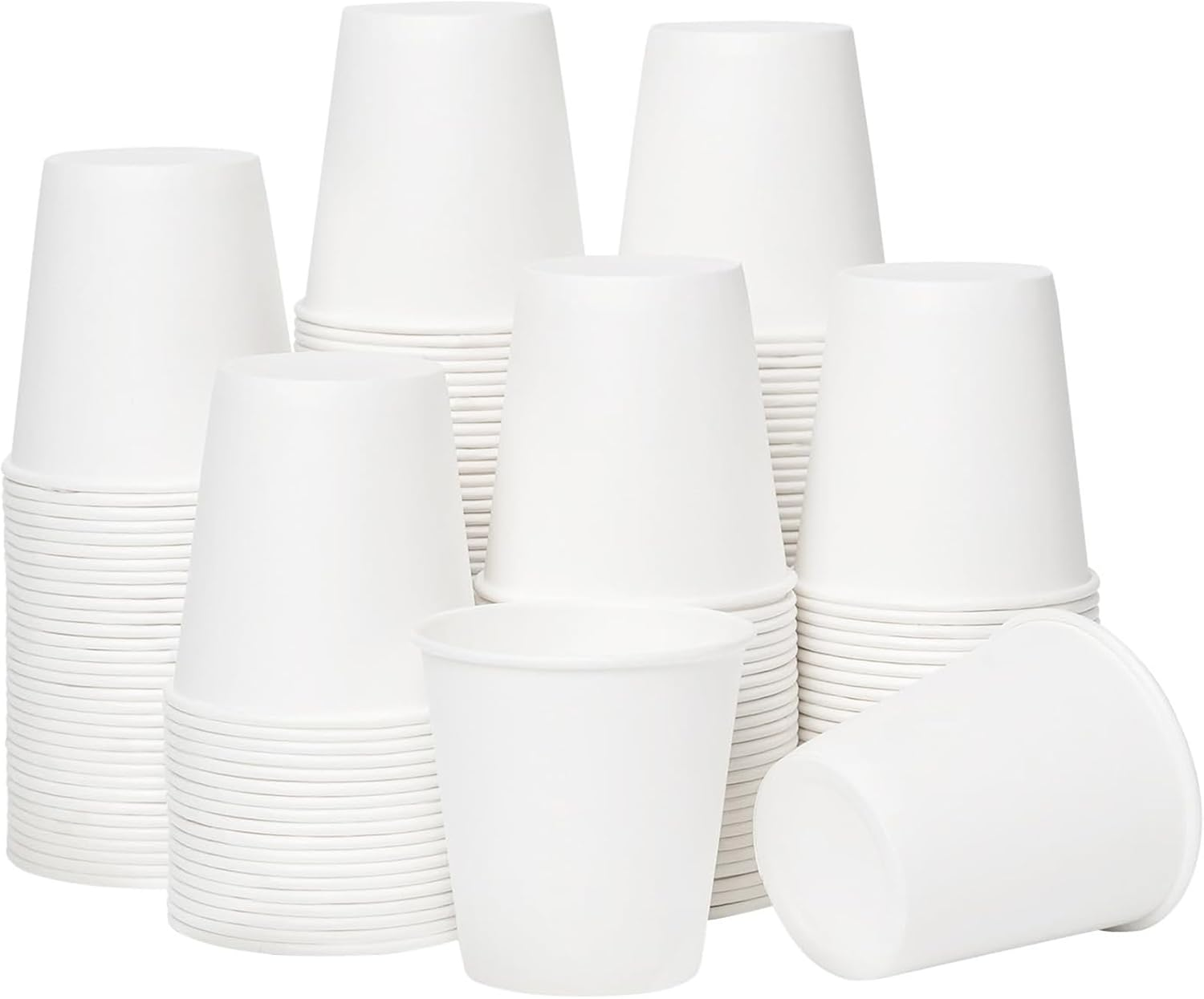 3Oz Disposable Paper Cups, Bathroom Paper Cups, Mouthwash Cups, Paper Coffee Cups, Ideal for Bathroom (100 Pack) image number 1
