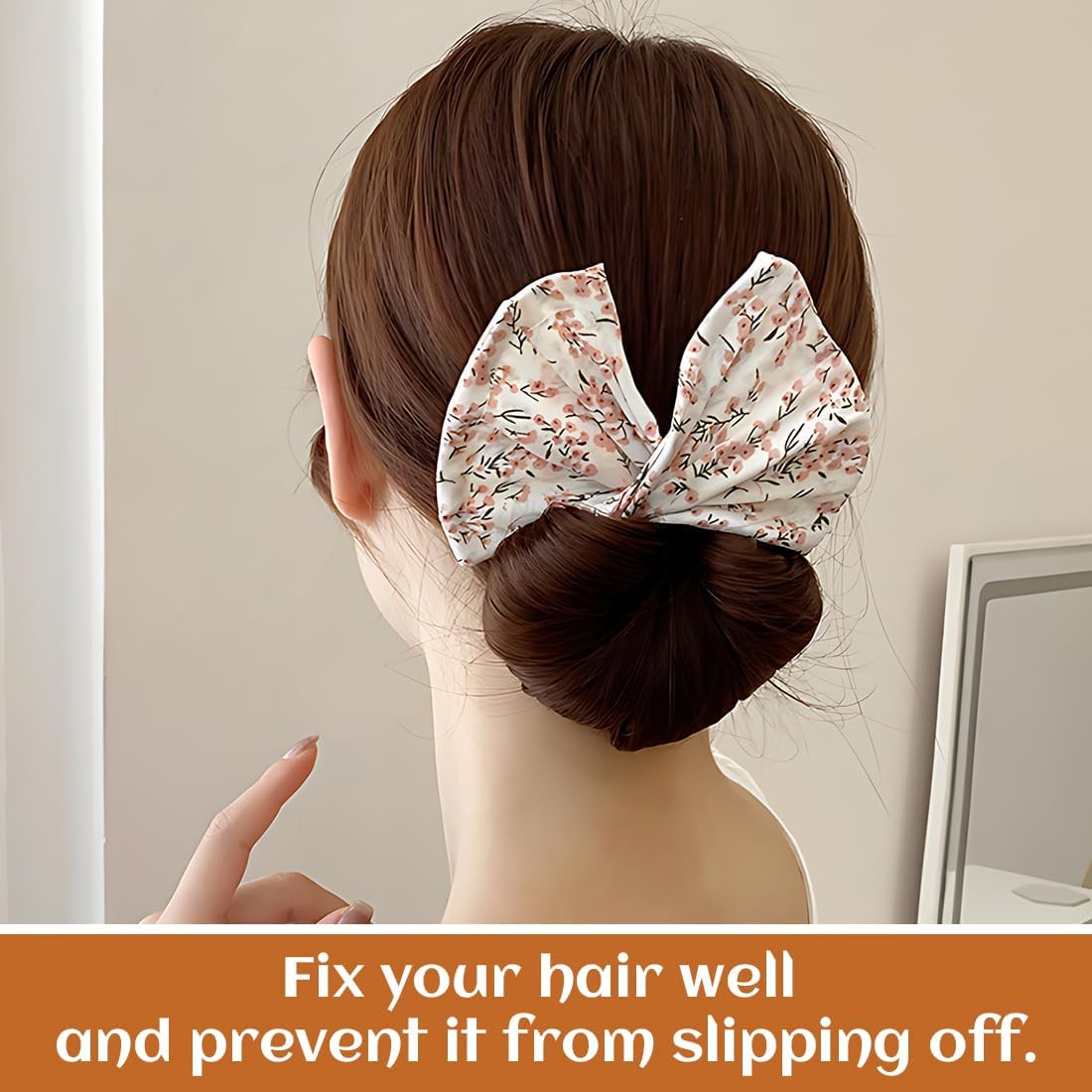 Pack of 2 Magic Hair Buns, Bun Maker, Bun Pillow, Hair Bun Maker, Flexible Doughnut Bun Maker, Hair Accessories, Practical Design and Durable (Flowers) image number 2