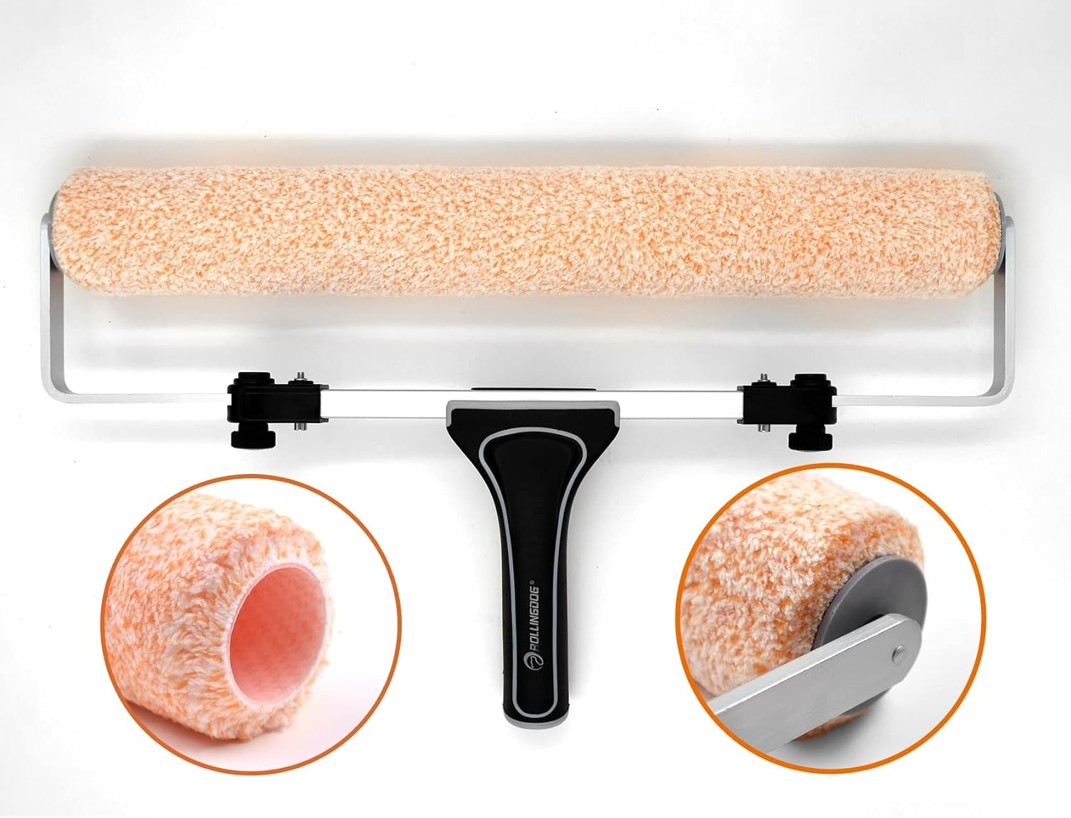 ROLLINGDOG 18 Inch Paint Roller Covers -18 Microfiber Paint Rollers for Ceiling,Wall,Floor,Decks Painting (Pack of 3, 3/8" Nap) image number 2