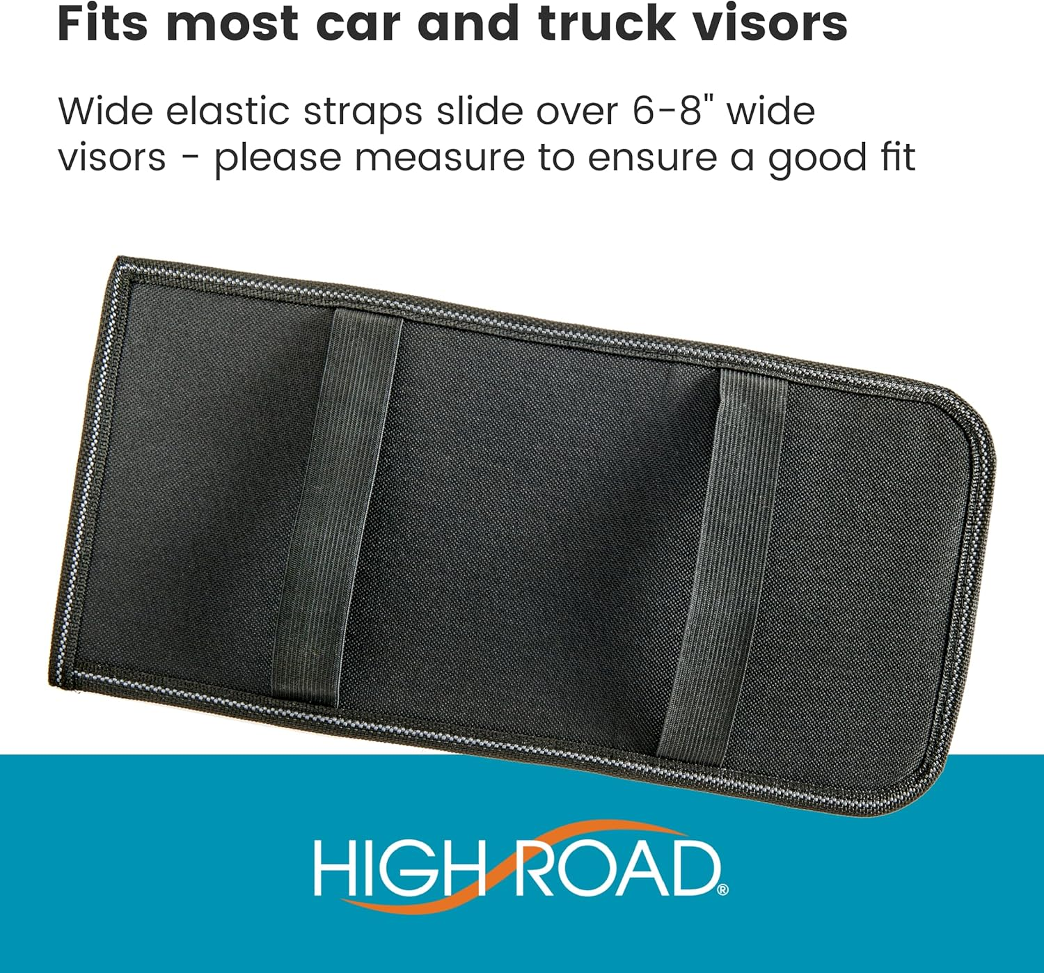 High Road Car Sun Visor Organizer with Hidden Insurance and Registration Pocket, Unbreakable Mirror and Molle Storage Panel for Sunglasses and Driving Essentials image number 4