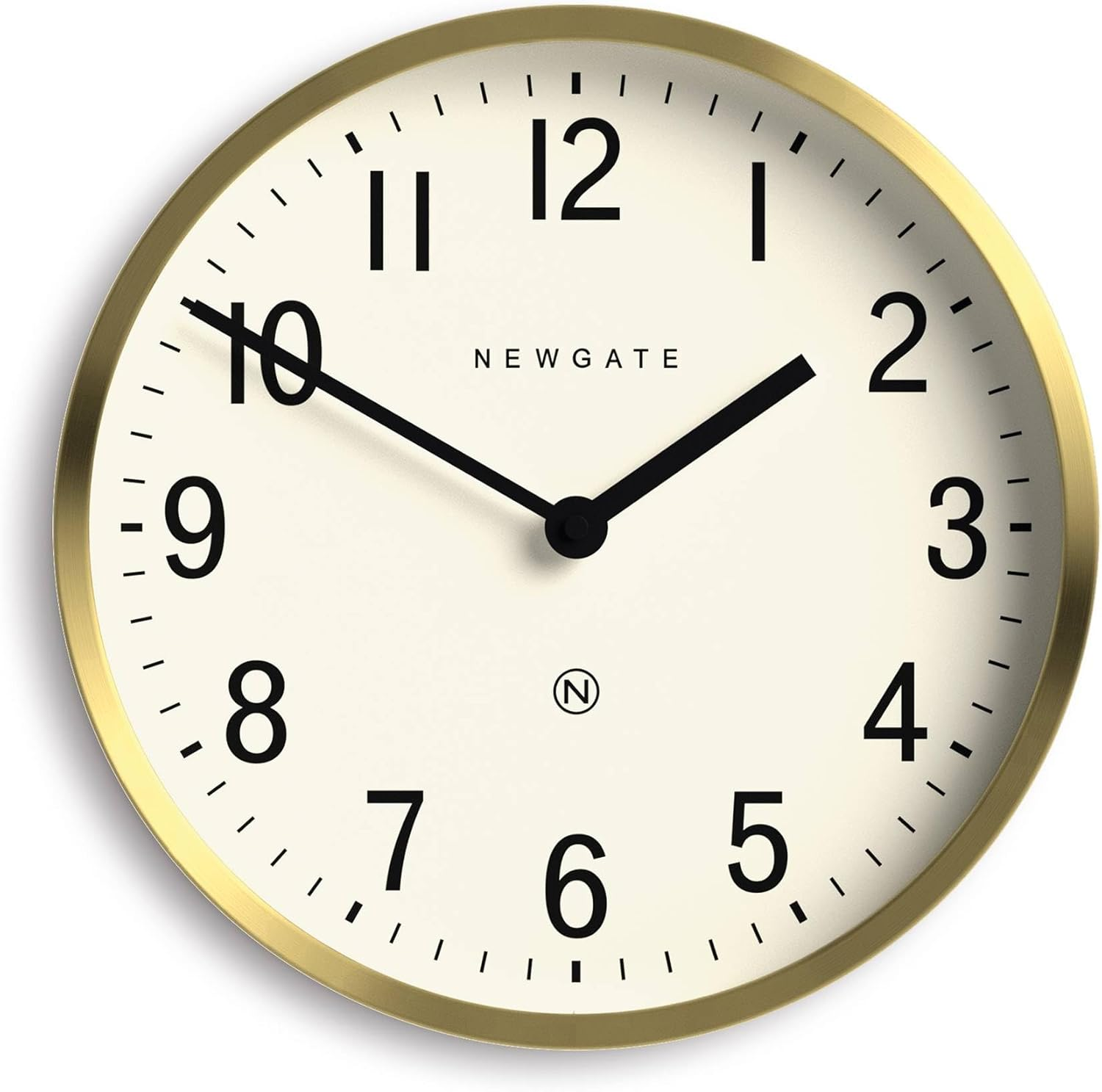 NEWGATE&reg; Master Edwards Wall Clock - Kitchen, Living Room, Office - Round, Retro, Designer - Stylish Home D&eacute;cor Mid-Century Modern (Gold) image number 2