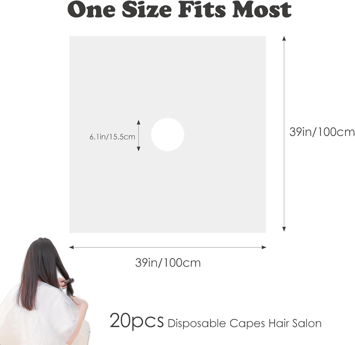 20Pcs Disposable Waterproof Hair Color Capes - Hair Dye and Styling Bibs for Home and Salon Use image number 2