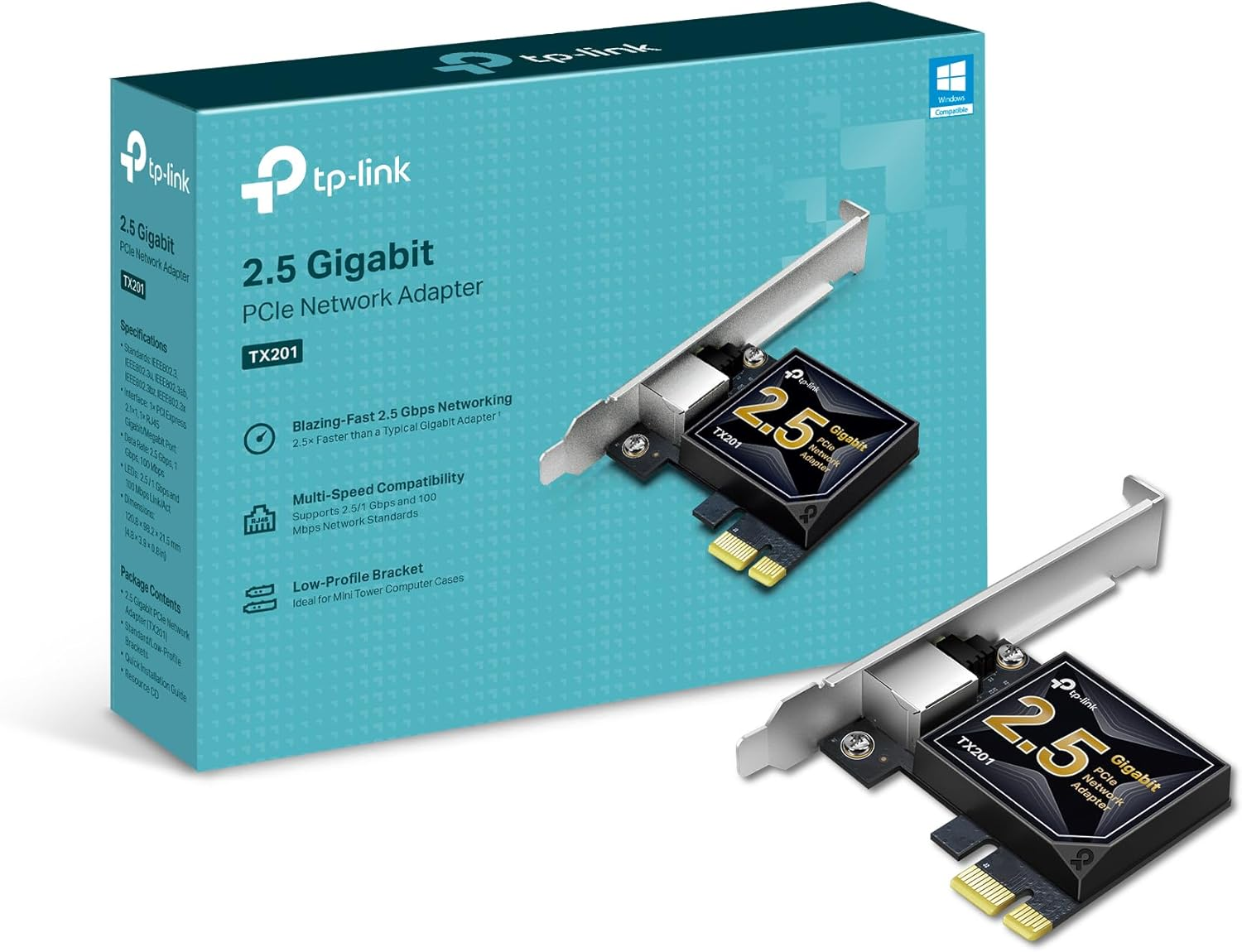 Tp-Link 2.5GB Pcie Network Card (TX201) &ndash; Pcie to 2.5 Gigabit Ethernet Network Adapter, Supports Windows 11/10/8.1/8/7, Win Server 2022/2019/2016, Linux image number 5