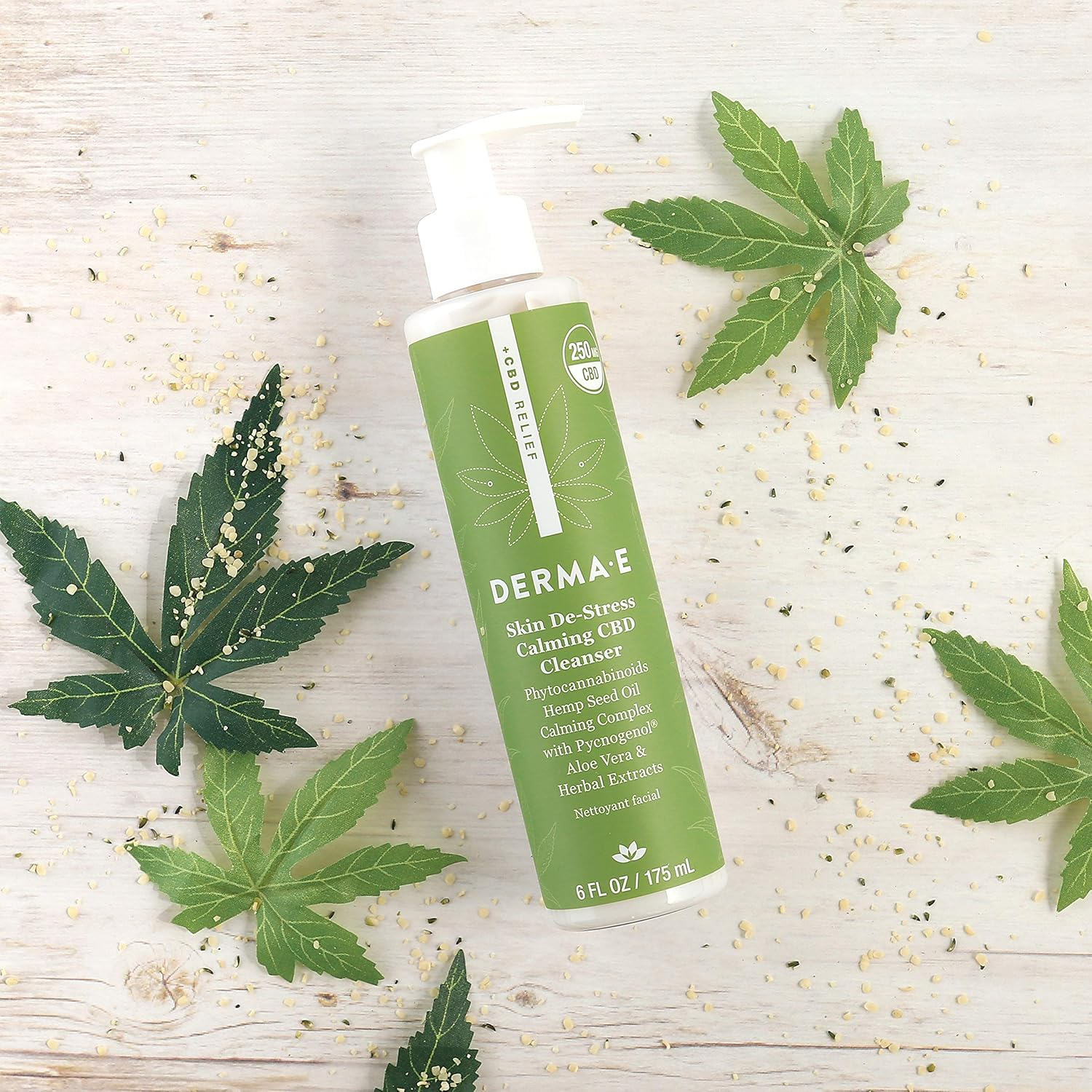 Derma E Skin De-Stress Calming CBD Cleanser for Unisex 6 Oz Cleanser image number 5