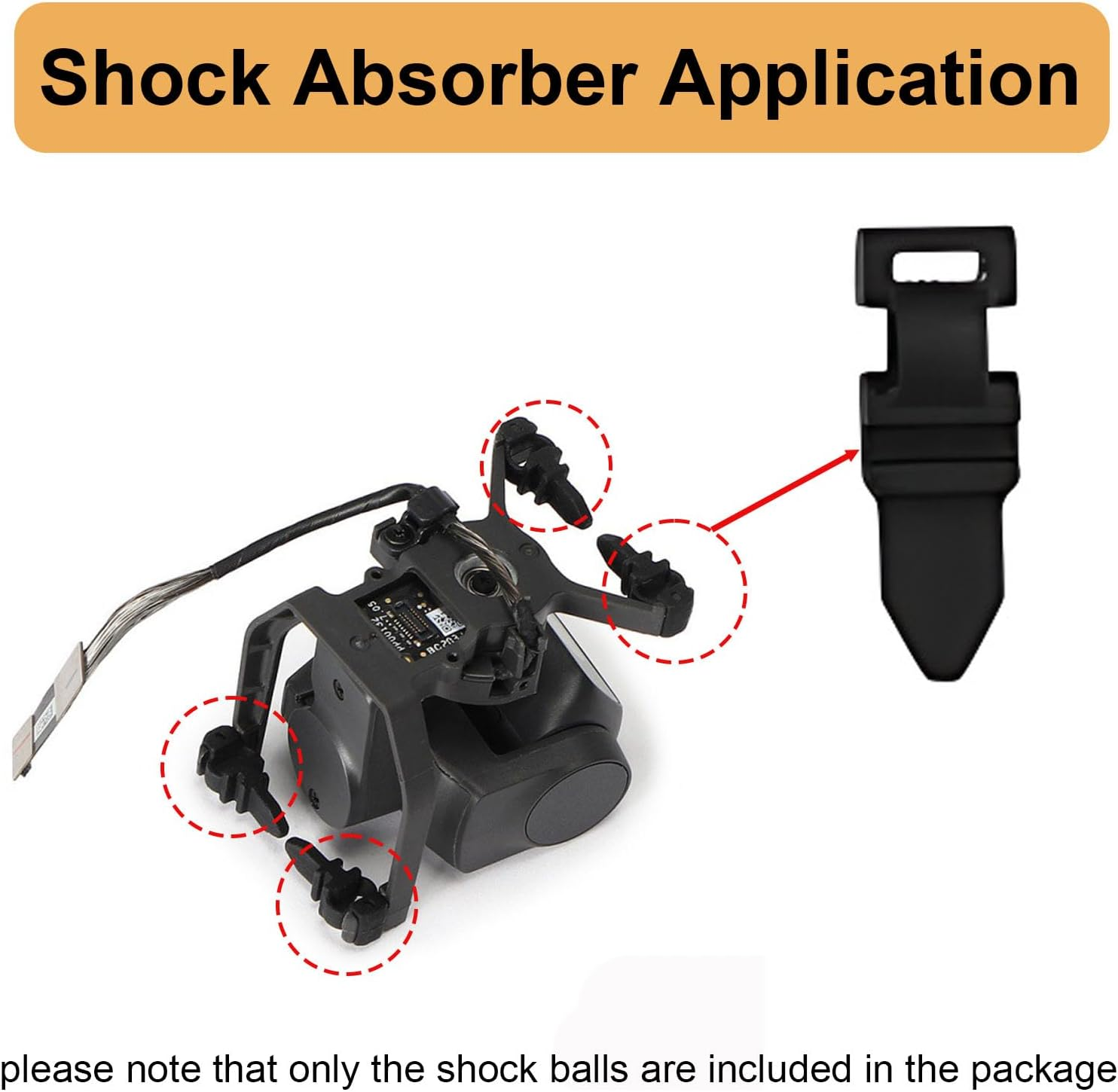 ZWLLKJGS Replacement for DJI Mini 2 Gimbal Shock Absorption Rubber Damper for DJI Mavic Mini 4K/Mini Se/Mini 2 SE Shock Absorber Ball Gimbal Mounts Accessories Drone Parts (4Pcs) image number 6