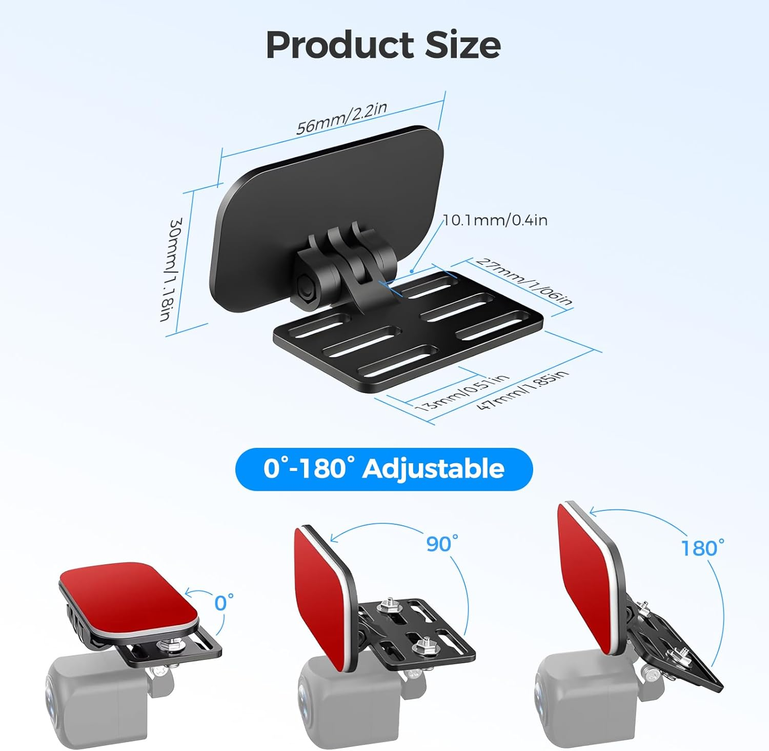 Rear Camera Holder Rear Window Bracket for Most Back Camera Dash Cam AZDOME M550 PG17 PG19X M01 Pro M550 Max Car Cam for REDTIGER F7N, CHORTAU, Kingslim, Z-Edge image number 2