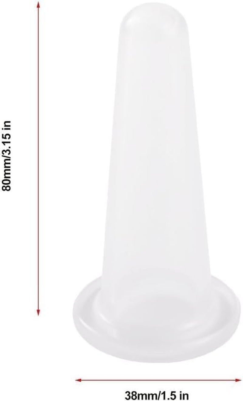 4Pcs Transparent Massage Cupping Set Silicone Mini Facial Cups Face Massager Helper Skin Care Neck Back Eyes Massaging Cup Safe to Use, Don'T Worry about Burns Health Care Products image number 1