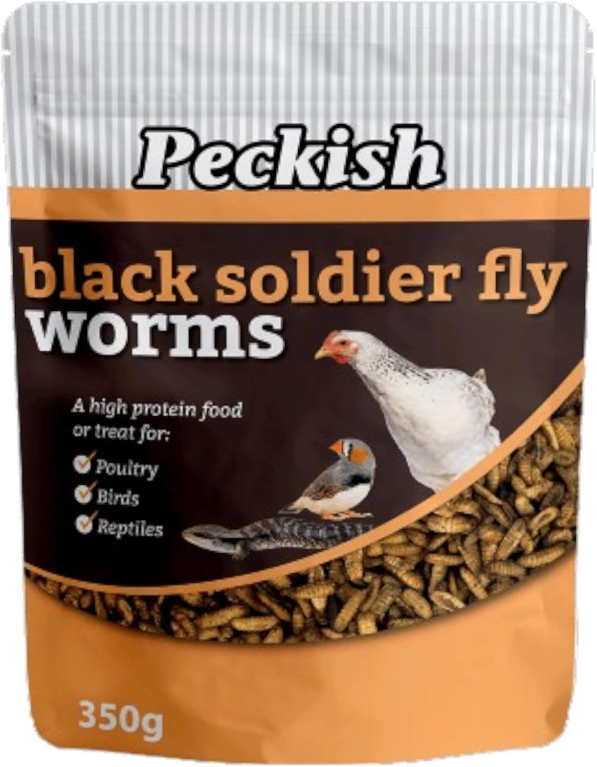 Peckish Black Soldier Fly Worms 150G - Premium Protein-Rich Bird Feed, Natural & Sustainable Insect Treats for Wild Birds, Reptiles & Fish, High Calcium & Nutrient Content image number 1