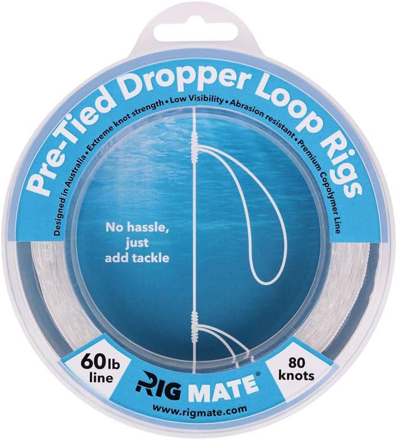 Pre-Tied Dropper Loop Rigs - 60 Lb. Test Fishing Line Spool - 80 Loops 18 Inches Apart with 5.5 Inch Loop Size - Perfect for Saltwater & Freshwater Fishing image number 5