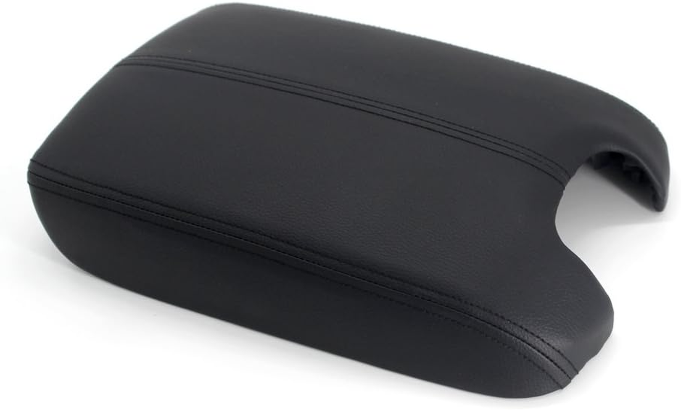 Ezzy Auto Beige Leather Suture Console Armrest Lid Cover for 2008 2009 2010 2011 2012 Honda Accord Center Console Cover Lid