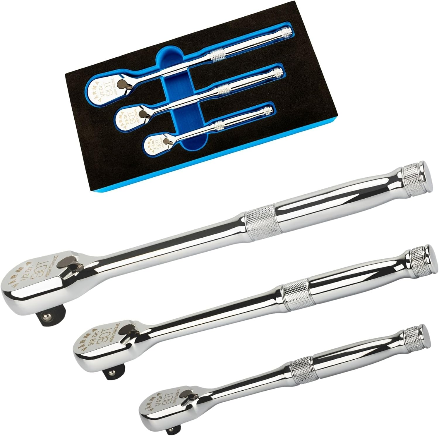 1/4-Inch Drive 90-Tooth Sealed Head Ratchet | Reversible Compact Wrench with High-Torque Single Pawl Design | Anti-Dust, 4&deg; Swing Arc, Knurled Grip, Heavy-Duty CR-V Steel for Maximum Durability image number 6