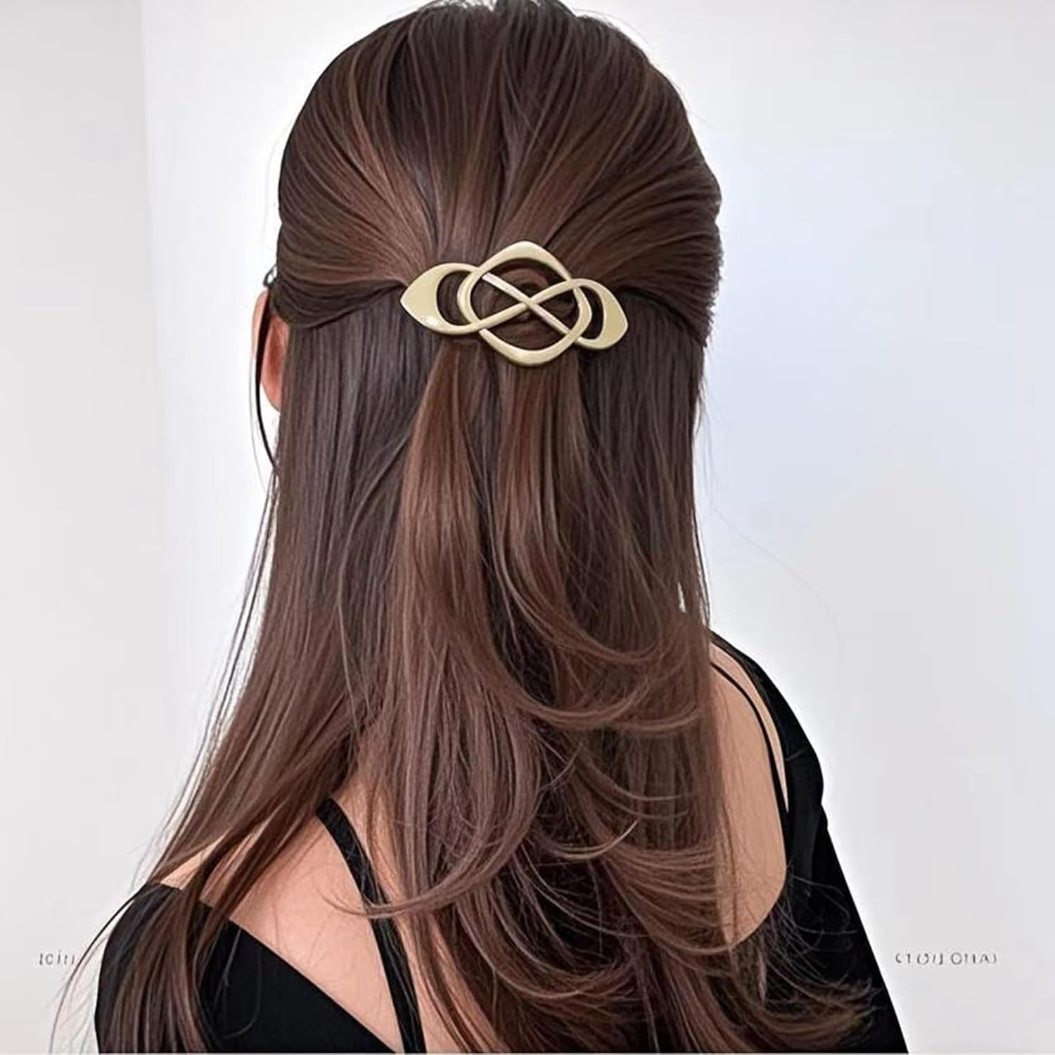 French Hair Barrettes for Women - 4 Pack Vintage Snap Hair Clips for Thick Hair, Elegant Retro Hair Accessories with Classic Design, Secure Hold Hair Clips for Women & Girls(Simple & Stylish) - Colora image number 6