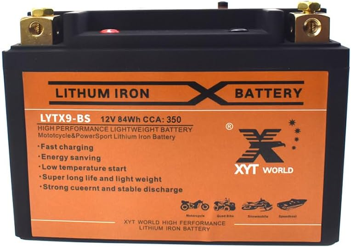 Motorcycle Lithium Battery LYTX9-BS 12V 350Cca ATV Quad Dirt/Pit Bike Compatible for GTX9-BS CTX9-BS YTX9-BS image number 5