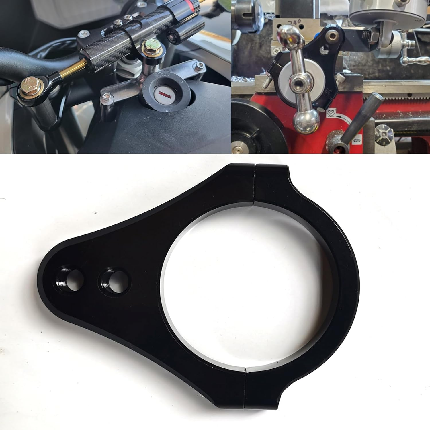 41Mm CNC Aluminum Motorcycle Fork Tube Brackets Steering Damper Frame Mounting Clamp Foot Fixer Hardware Parts Stabilizer Universal image number 5