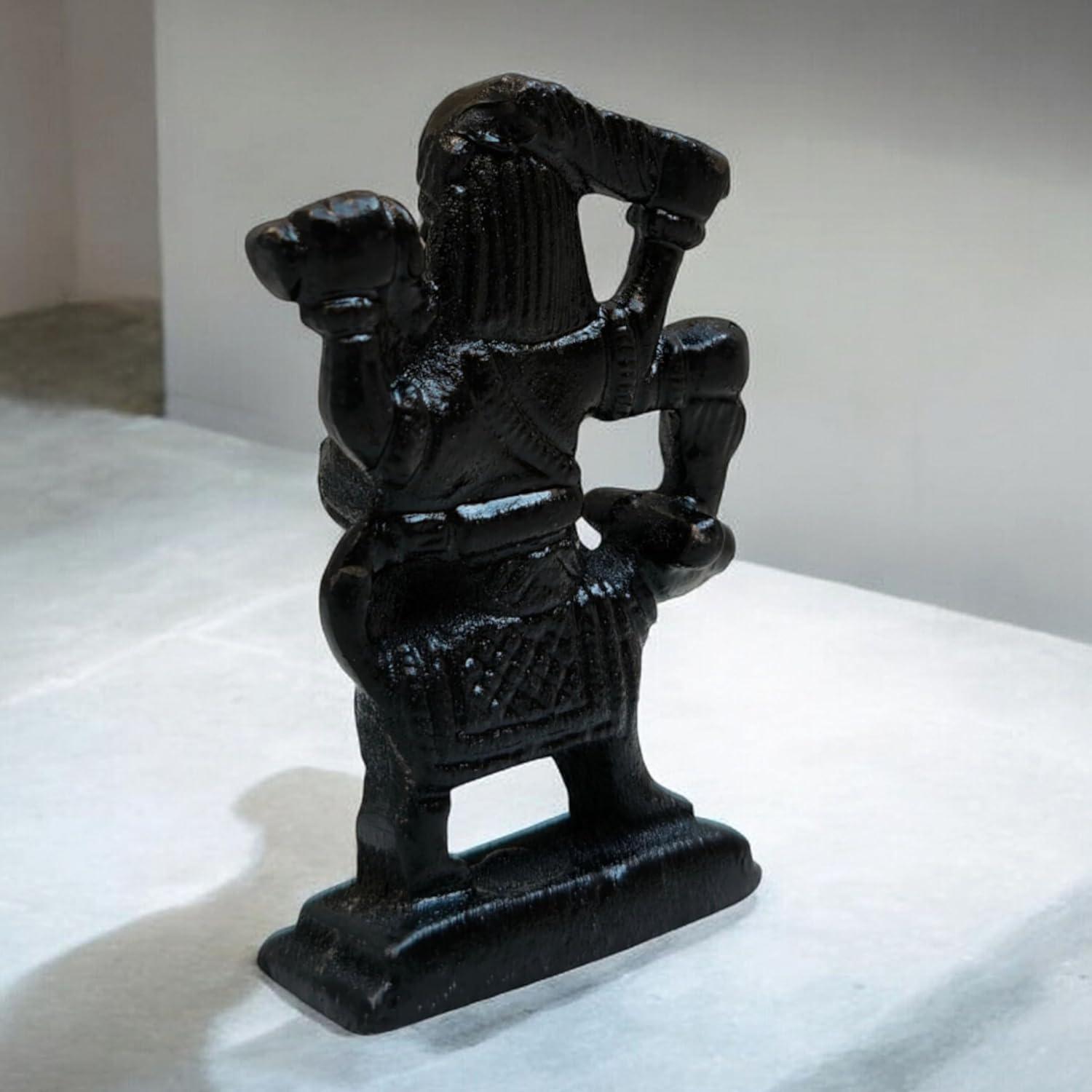 Iron Kaal Bhairav Mahakal Statue 3'' Inch &ndash; Hindu Tantric Deity Idol | Fierce Avatar of Lord Shiva | Batuk Bhairav Murti for Pooja, Temple, Tantra, Siddhi | Spiritual Home & Office D&eacute;cor Gift