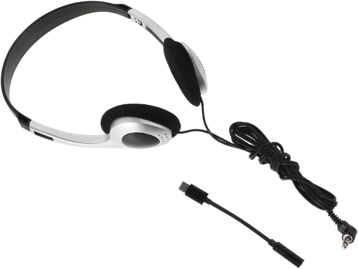 COLLBATH Vintage Ear Headphones for Students Wired Design with USB Adapter Comfortable and Durable for Music Gaming and School Supplies Retro Finish image number 3