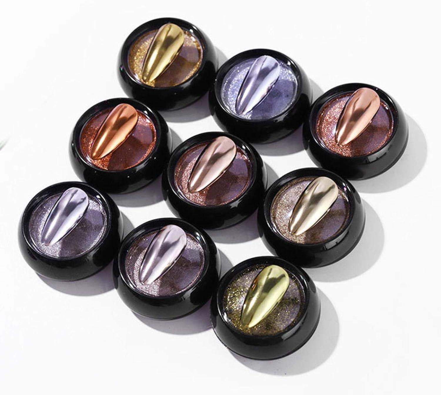 Nail Solid Magic Mirror Powder Cosmetics Grade Solid Mirror Flour Titanium Powder Let You Have of Nail Burst 18 Colors Set. image number 3