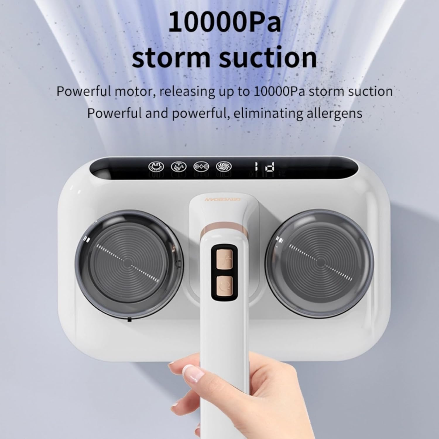 Mattress Vacuum Cleaner, 5-In-1 Handheld Bed Vacuum with 5 Filter Element 16Kpa Strong Suction and Low Noise. Ultrasonic Technology to Clean Dust and Pet Hair from Pillows, Carpets, and Sofas image number 3