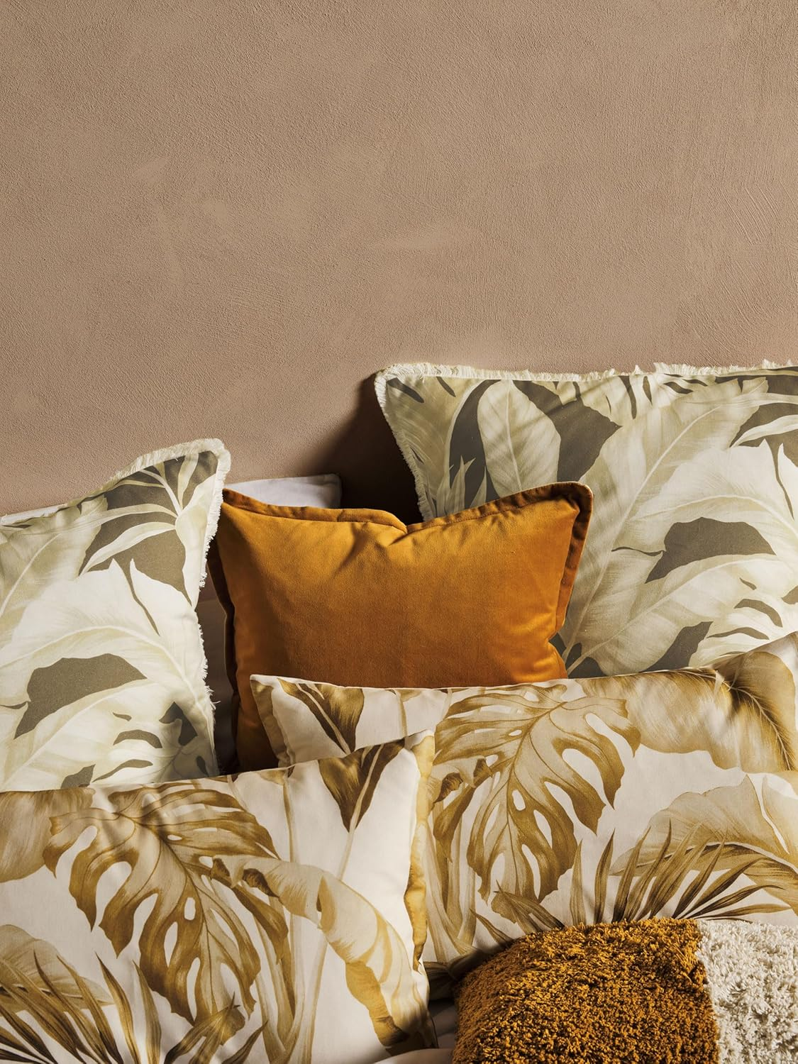 Linen House Marseille Honey Quilt Cover Set, Double Bed