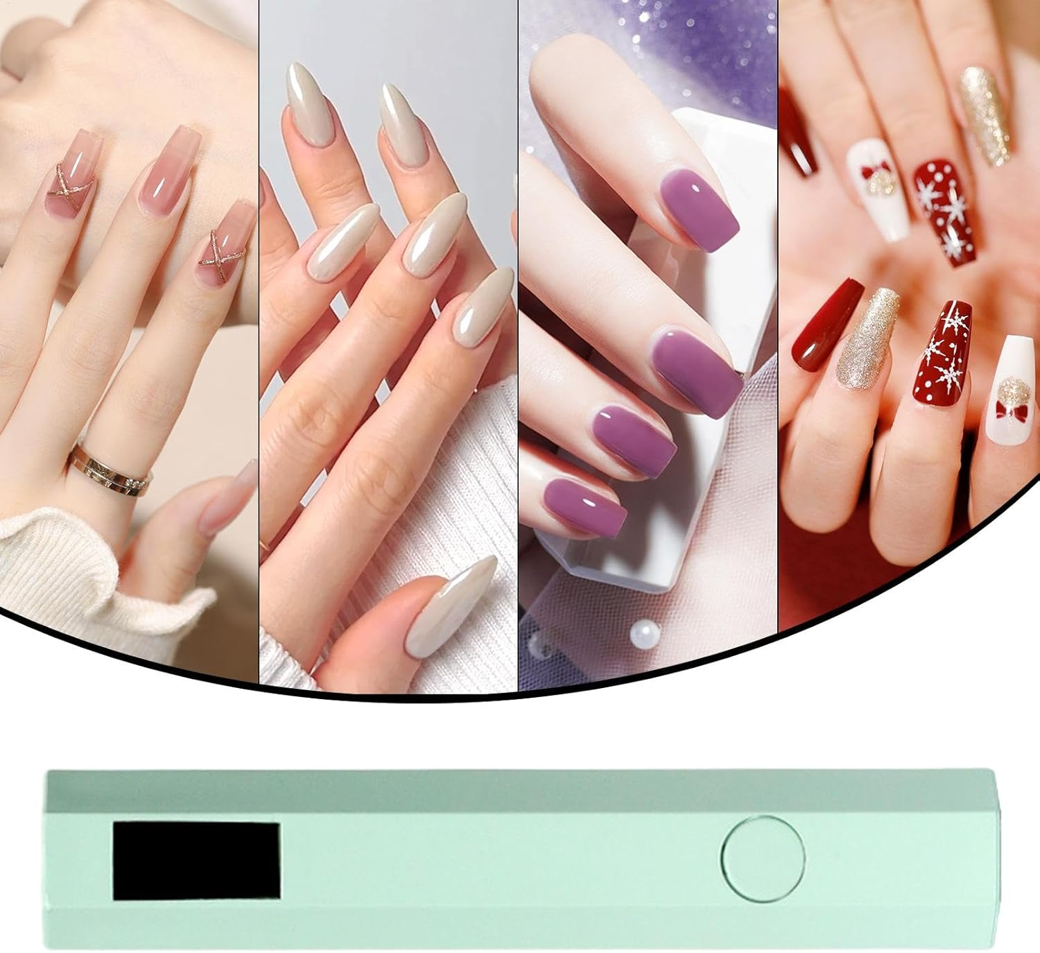 Tuxuseo Handheld UV Light for Gel Nails, UV Nail Lamp, Small Handheld Gel Polish UV Light, Portable Nail Dryer with 2 Timers, LED image number 4