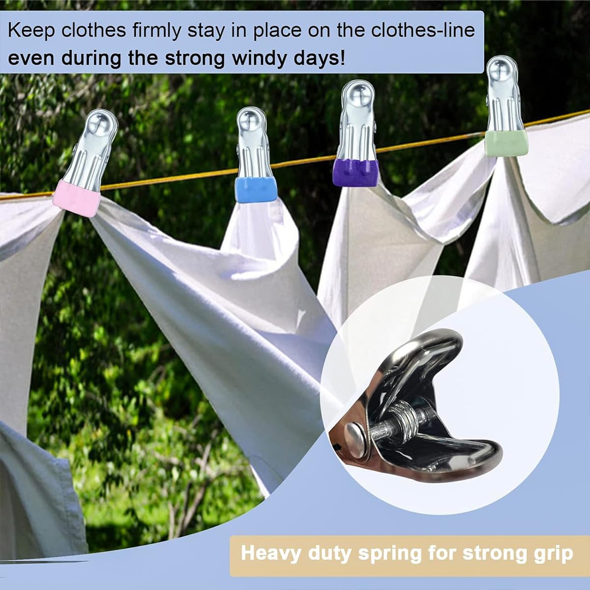 Vivoglow 32-Pack Stainless Steel Pegs for Home Organization & Kitchen image number 4